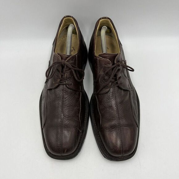 Studio Belvedere Bay Bridge Brown Leather Lace-up Dress Shoes Mens Size 11 1/2 D - Picture 4 of 10